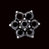 Junipurr Jewelry Titanium Flower Gem (6 petals)