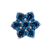 Junipurr Jewelry Titanium Flower Gem (6 petals)