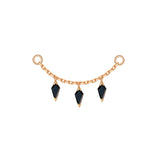 Modern Mood Chain with 3 Dripping Kite Gemstones