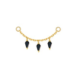 Modern Mood Chain with 3 Dripping Kite Gemstones