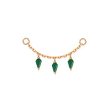 Modern Mood Chain with 3 Dripping Kite Gemstones
