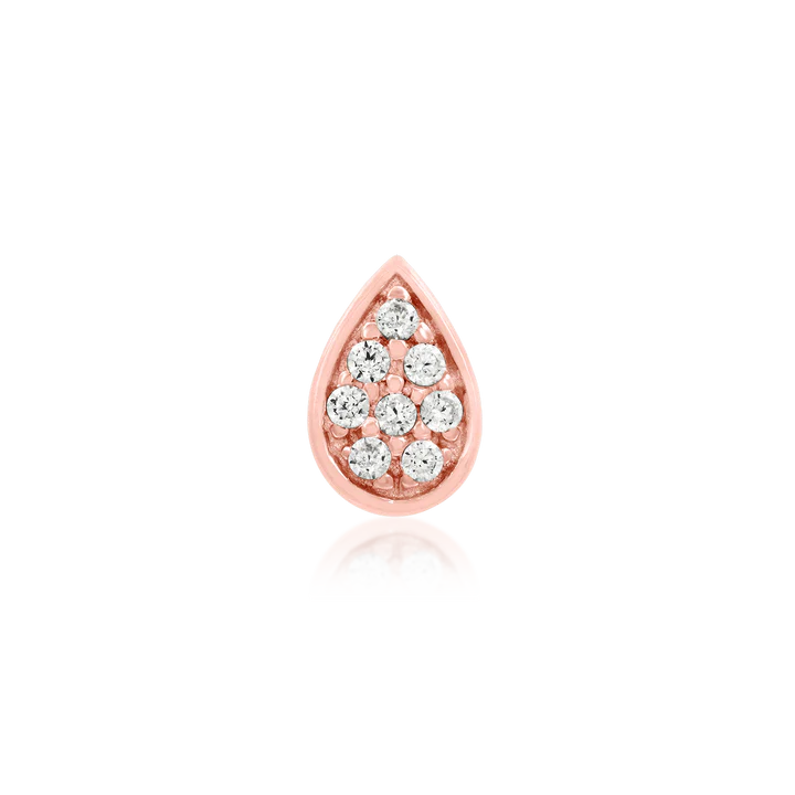 Junipurr Jewelry Gold Pear with Swarovski CZ Stone