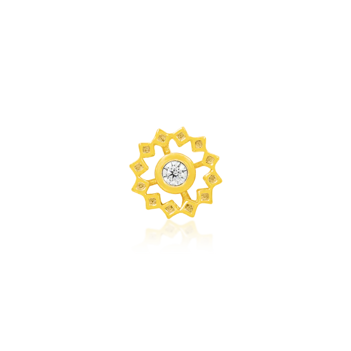 Junipurr Jewelry Gold Wheel with CZ stone