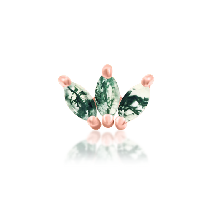 Junipurr Jewelry Moss Marquise Fan