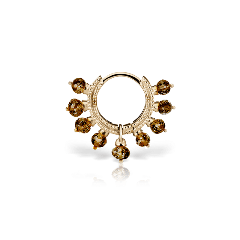 Maria Tash Champagne Diamond Coronet Hoop Earring