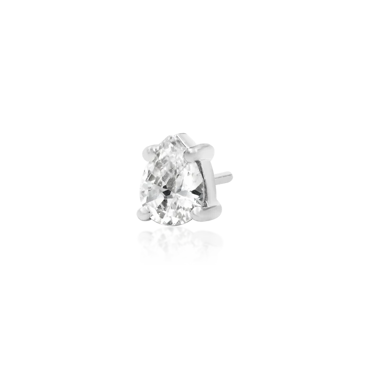 Junipurr Jewelry Pear Cut Prong - CZ