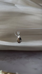 Maria Tash Faceted Gold Pear Threaded Charm Earring