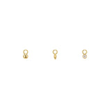 Modern Mood Tiny Charm - Gold Round Bead, Gold Marquise Bead and Bezel Diamond