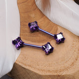 Anatometal Princess-Cut Side-Set Gem (6mm)