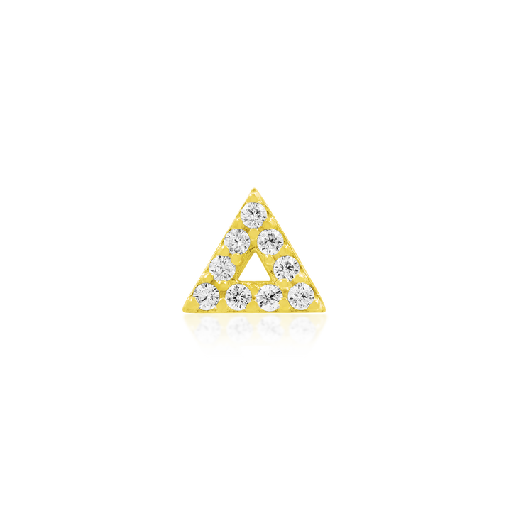 J-89 JUNIPURR GOLD TRIANGLE WITH CZ STONES