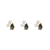 BUDDHA JEWELRY LYRA - MOSS AGATE + CZ - THREADLESS END