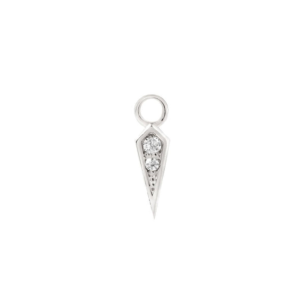 BUDDHA JEWELRY SPIKE CHARM 14KT SOLID GOLD + CZ