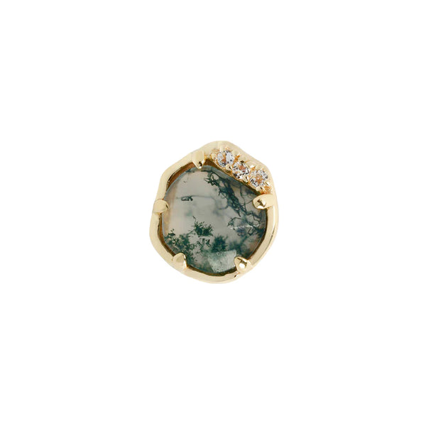 BUDDHA JEWELRY VISION - MOSS AGATE - THREADLESS END
