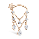 Maria Tash Diamond Drape Chandelier Threaded Stud Earing