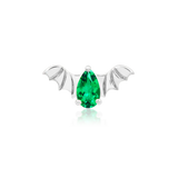 J-118 JUNIPURR JEWELRY BAT WITH EMERALD CZ